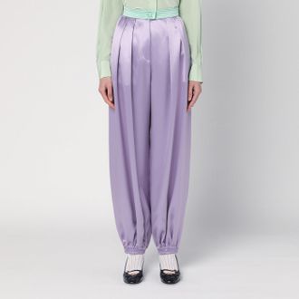Valentino Wide lilac silk pants