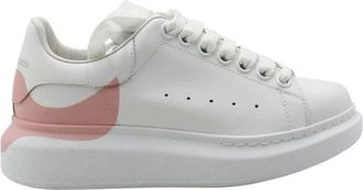 Alexander McQueen Alexander McQueen, Sneakers, female, White, Size: 5 US Calfskin Chunky Sneakers with Bold Design
