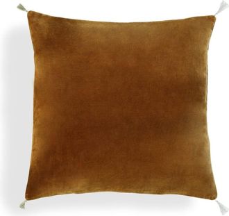 Febronie Coj&iacute;n algod&oacute;n marr&oacute;n tabaco 50x50