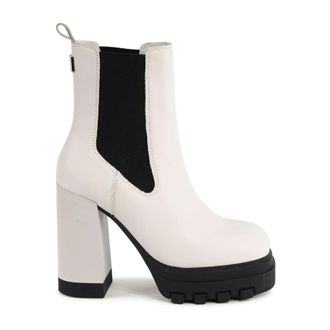 Tommy Hilfiger Schoenen, Dames, Wit, 39 EU, Leer, Leren Enkelboot