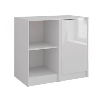 Vicco Aparador Sherry, Blanco/blanco Alto Brillo, 80.2 X 76 Cm 2 Partes, Vicco