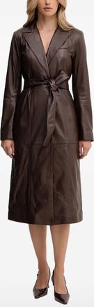 Marciano Lana buttoned belted coat - Brown