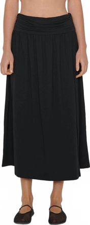Nation Ltd Simone Midi Skirt In Jet Black