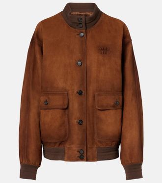 Miu Miu Chaqueta bomber de ante