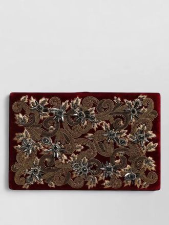 Dolce & Gabbana devotion velvet clutch bag