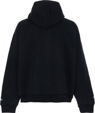 Balenciaga Mens Zip Hoodie Black Cotton Sweatshirts Sweater