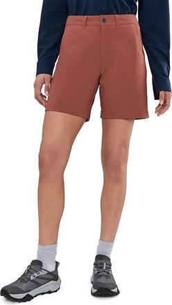 Royal Robbins Wilder Shorts Womens Shorts Mahogany : 14 7, Cotton/Elastane