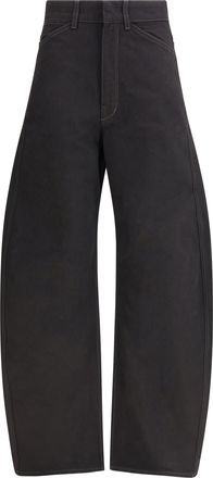 Christophe Lemaire Womens Barrel Trousers Black Cotton
