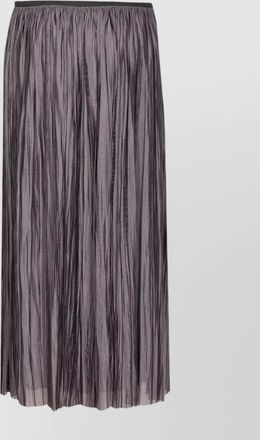 Roberto Collina midi pleated skirt sheer overlay