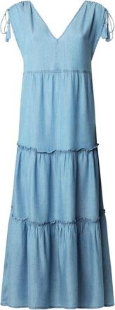 Pepe Jeans London Effie Maxi Jurk - Dames - Maxi kleedjes - Blauw - M - Denim - Kleedjes