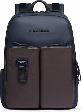 Piquadro Tassen, Heren, Blauw, ONE Size, Leer, Laptop Rugzak 14