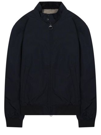Barbour Navy Blue Mock Collar Jacket