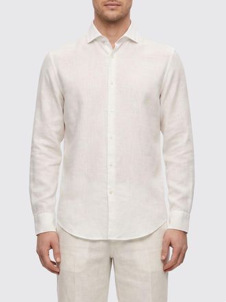 HUGO BOSS Camicia casual in cotone e lino