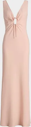 Black Halo Reese Cut-Out Bias-Cut Maxi Dress