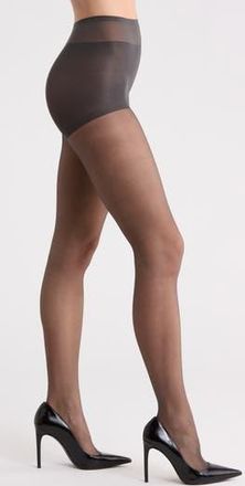 Nordstrom Rack 2-Pack Sheer Control Top Pantyhose in Raven at Nordstrom Rack, Size Plus