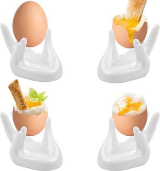 OEM Juego De 4 Elegantes Hueveras De Cer&aacute;mica Para El Desayuno