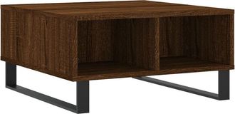 vidaXL Vidaxl - Mesa de centro madera de ingeniería roble marrón 60x60x30 cm