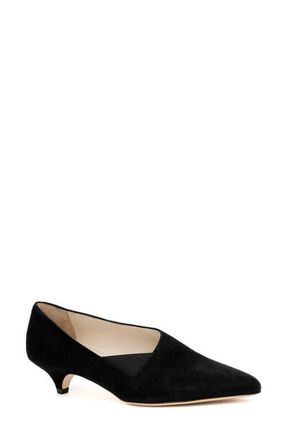 Amalfi By Rangoni Ammit Pointed Toe Kitten Heel Pump in Black Cashmere at Nordstrom, Size 6.5