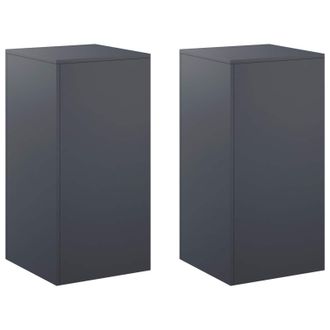 vidaXL Supporto Per Piante 2 Pz Antracite 40 X 40 X 80 Cm Vidaxl
