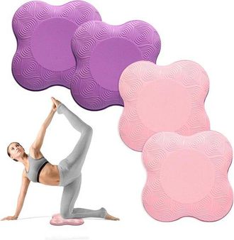 OEM 4 Piezas, Esterillas De Yoga Antideslizantes, Rodilleras, Esterilla Deportiva, Fitness, Para Yoga, Fitness, Pilates, Azul Y Negro