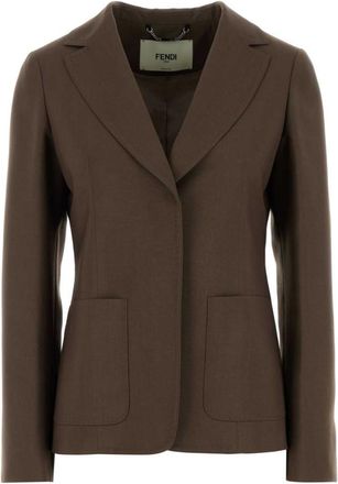 Fendi Brown Single-breasted Blazer