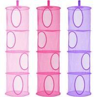 OEM Cesta De Almacenamiento Plegable De 3 Piezas Para Juguetes De Peluche De 4 Niveles, Ideal Para Habitaciones Infantiles, Ba&ntilde;os Y Balcones (rosa, Rojo R
