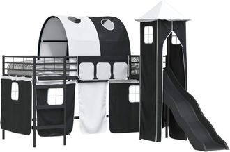 vidaXL KidsLoft Bed Frame Black 79.5 x 200 cm Metal vidaXL