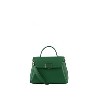 Pourchet Tassen, Dames, Groen, ONE Size, Leer, Grand Port&eacute; Main