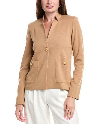 St. John New Milano Wool-Blend Cardigan