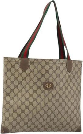 Gucci Pre-owned Tote Bags, female, Beige, Size: ONE SIZE Pre-owned Plastic Tote Bag
