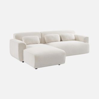 Sweeek Sof&aacute; Esquinero De Borreguito, 3 Plazas