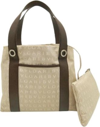Bulgari Borsa Logomania Pre-owned - - Pre-owned - Donna - Beige - ONE SIZE