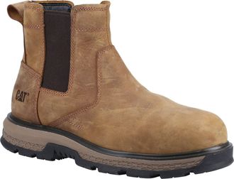 CAT Caterpillar Mens Exposition Chelsea Industrial Boot, Brown, 10 UK