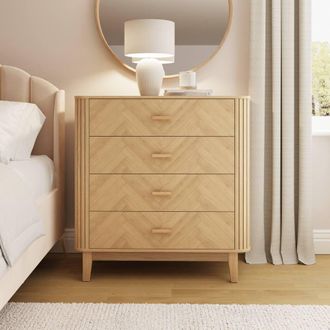 GFW Axel 4 Drawer Chest in Light Oak