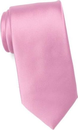 Nordstrom Rack Solid Satin Tie in Pink at Nordstrom Rack