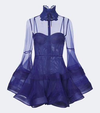 Zimmermann Clash Lantern silk organza minidress