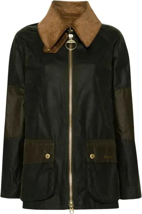 Barbour Jassen, Dames, Groen, S, Katoen, Allerston Waxed Jacket