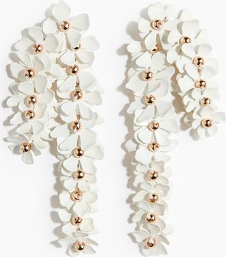 H&M Cluster-Ohrringe mit Blumendetails - White