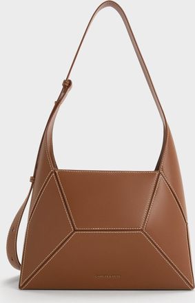 Charles & Keith Nasrin Geometric Hobo Bag