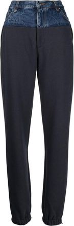 Amiri two-tone denim trousers - women - Cotton - 24 - Blue