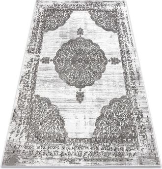 RugsX Rugsx - Alfombra Lira E1468 Roset&oacute;n, Estructural, Moderna, Glamour - Gris Grey 140x190 Cm