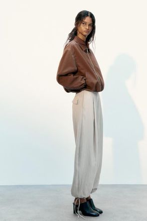 H&M Blouson Jacket in Dark Brown at Nordstrom, Size Xx-Large