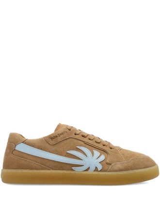 Palm Angels palm tree leather sneakers - men - Suede/Polyurethane/Leather/Polyester/Cotton/Rubber - 40 - Brown