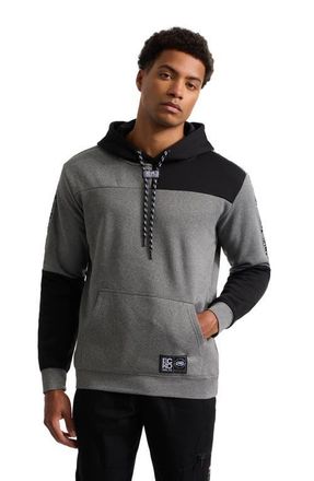 Ecko Half Block Hoodie in Grey Marled/black at Nordstrom, Size Xxx-Large