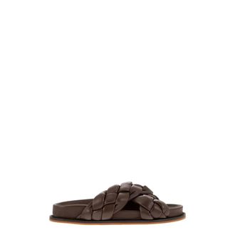 Fabiana Filippi Sliders, female, Brown, Size: 7 US Braided Leather Fussbett Sandal