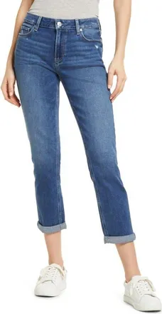 Paige Brigitte High Waist Slim Boyfriend Jeans in Eiffel Distressed at Nordstrom, Size 25