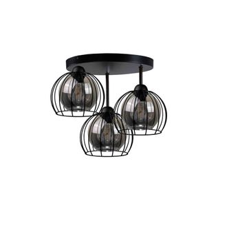 Netlighting Solo Semi Flush Light Black 30cm 3x E27