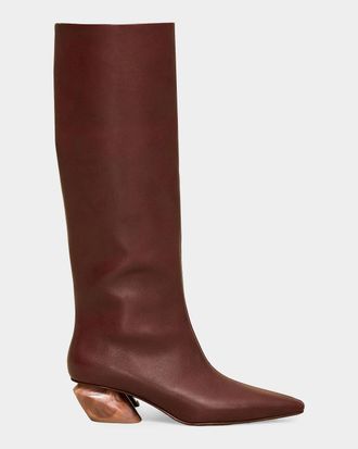 Cult Gaia City Leather Knee-High Boots