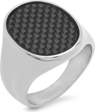 Steeltime Mens Signet Ring in Silver at Nordstrom Rack, Size 12