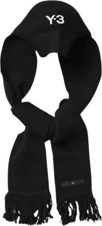 Yohji Yamamoto Accessoires, Heren, Zwart, L, Baseballpet met contrasterend logo en sjaal
